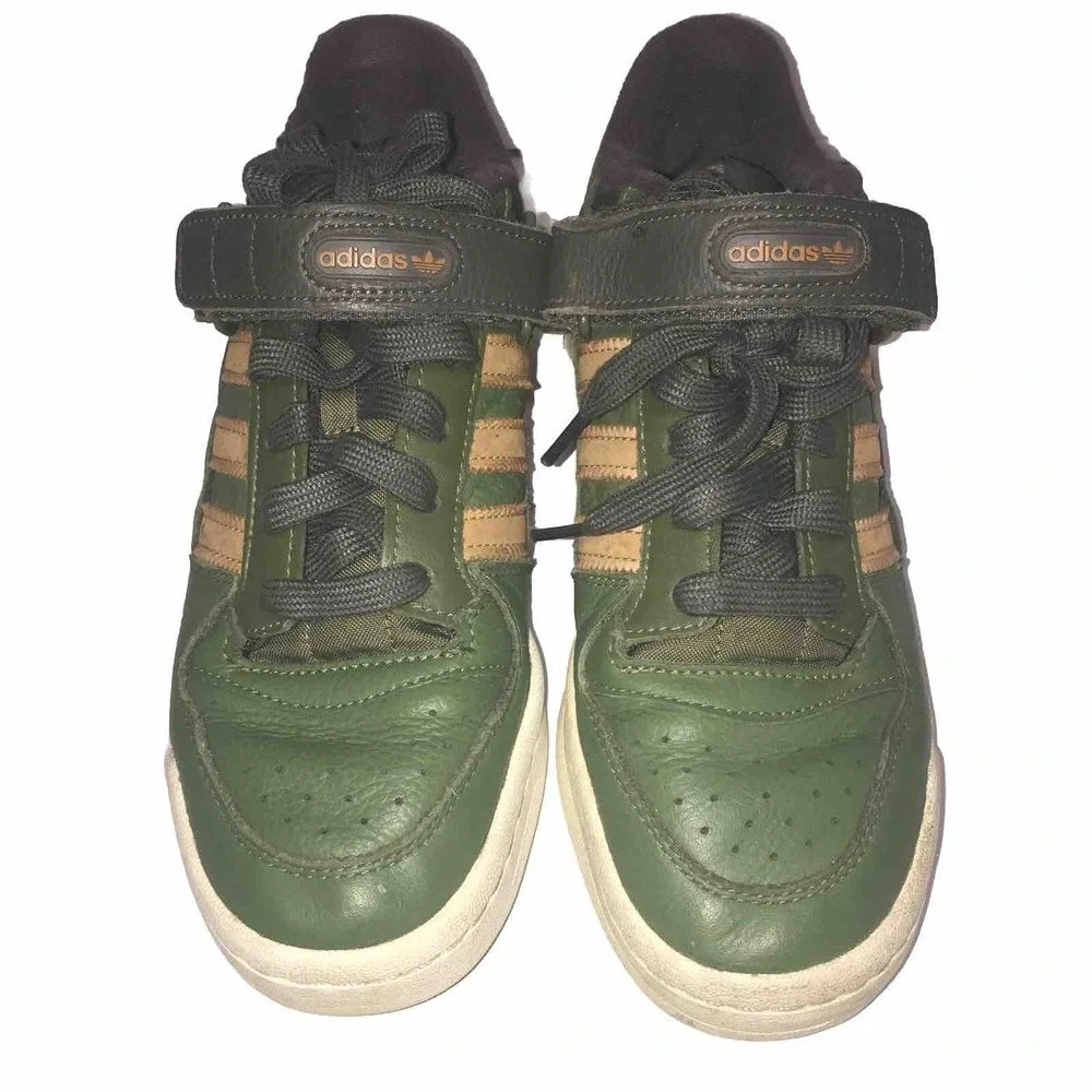 Adidas Forum Low HQ9125 Olive Mesa US Size 7.5 Leather